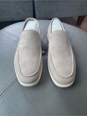 Brand New Men's Suede Slip-On Loafers in Mocha
